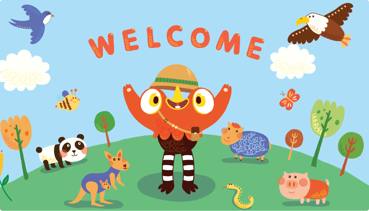 Eggo and friends welcome you to their colorful world